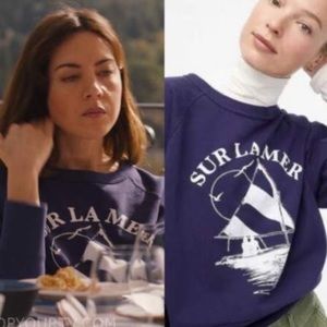J. Crew Navy crew Neck Sweater (worn in HBO the white lotus)